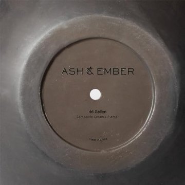 Elegant Ash & Ember Onyx 24" Ceramic Planter for Home Decor