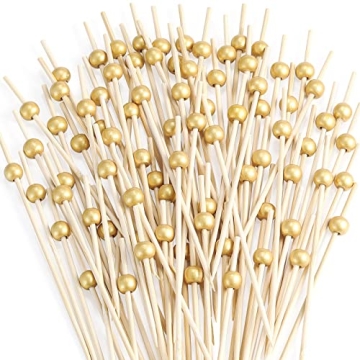 200 Pcs Eco-Friendly Bamboo Cocktail Skewers for Appetizers, Drinks & Desserts