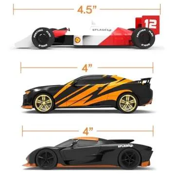 SplashEZ Mold Free Bath Toys for Kids & Toddlers, Sealed No Hole Baby Bath Toys, Soft Durable Race C...