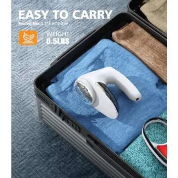 POPCHOSE Rechargeable Fabric Shaver for Lint and Fuzz Removal