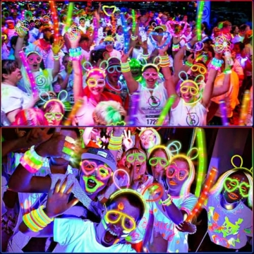SHQDD Glow Party Favors Pack with 100 Sticks & 56 LED Toys