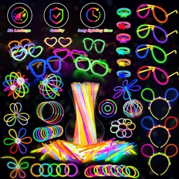 SHQDD Glow Party Favors Pack with 100 Sticks & 56 LED Toys