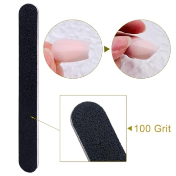 HeeYaa Nail File Set - Professional 100/180 Grit Emery Boards