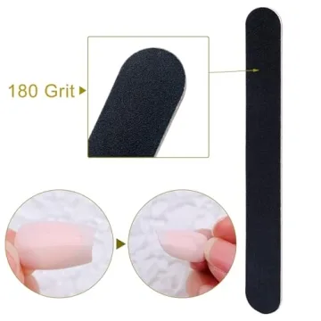 HeeYaa Nail File Set - Professional 100/180 Grit Emery Boards