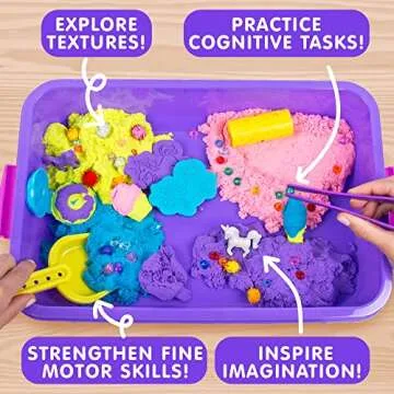 Made By Me Explore + Create Unicorn Sensory Bin - Sensory Bins for Toddlers - All-in-One Tactile Sensory Toys - Learn Through Play Toys - Unique Fine Motor Toys & Magical Sensory Experience