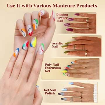 ROSALIND 504PCS Soft Almond Nails Full Cover Nail Tips, Half Matte Fake Nails with Box,Medium Almond Acrylic Fake Nail Tips for Nail Art Extension Nails 12 Size False Nail Tips DIY(One-Sided No File)