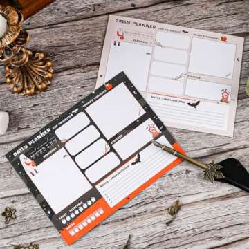 Grabie Halloween-Themed Scrapbook Club Box, Complete Scrapbook Kit with Black Cat Papers, Haunted House Decorations, Pumpkin Stickers, Suit for Painting, Decorating and Card Making