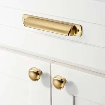 khtumeware 10 Pack 8 Inch(203mm) Champagne Bronze Kitchen Cabinet Handles Warm Brass Cabinet Pulls Gold Kitchen Cabinet Hardware for Cupboard Drawer Pulls Dresser Handle