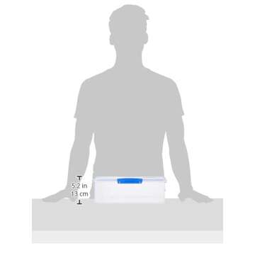 Sistema KLIP IT Food Storage Container 7 L Stackable & Airtight Fridge/Freezer Food Box with Lid BPA-Free Plastic Blue Clips 1 Count