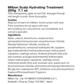 Milbon Scalp Hydrating Treatment for Healthy Hair