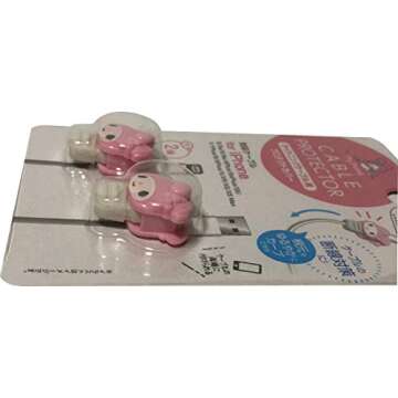 Kasoyo Sanrio My Melody Cable Protector Cell Phones Accessories 2pcs Set for iPhone (Lightning Cable)