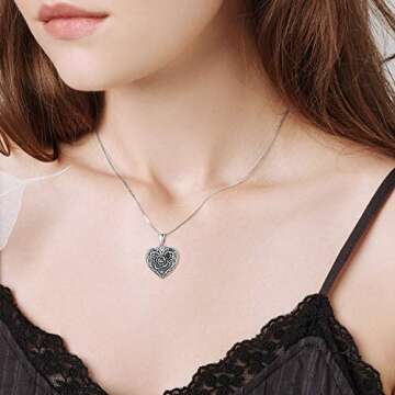 SoulMeet Heart Locket Necklace Holds 2 Pictures Memory
