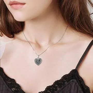 SoulMeet Heart Locket Necklace Holds 2 Pictures Memory