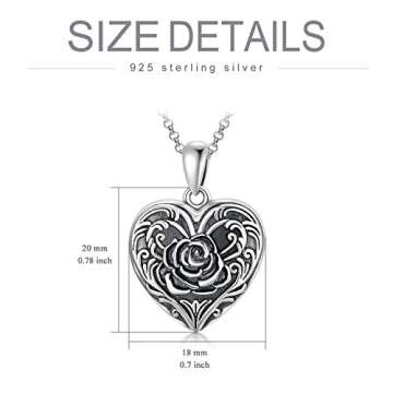 SoulMeet Heart Locket Necklace Holds 2 Pictures Memory