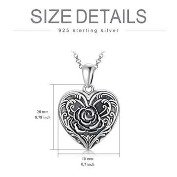 SoulMeet Heart Locket Necklace Holds 2 Pictures Memory