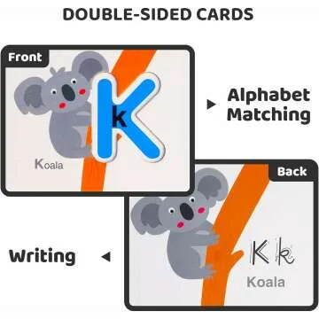 LiKee Alphabet Flash Cards & Wooden Puzzle for Kids