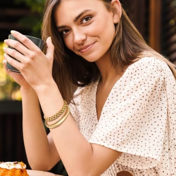 Stylish MPRAINBOW Gold Chain Link Bracelet Set for Her