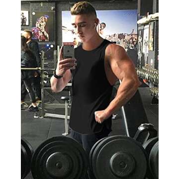 COOFANDY Men's 3 Pack Workout Tank Tops Sleeveless Gym Athletic Shirts Bodybuilding Fitness Muscle Cut Off Tee Shirt