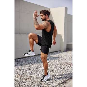 COOFANDY Men's 3 Pack Workout Tank Tops Sleeveless Gym Athletic Shirts Bodybuilding Fitness Muscle Cut Off Tee Shirt