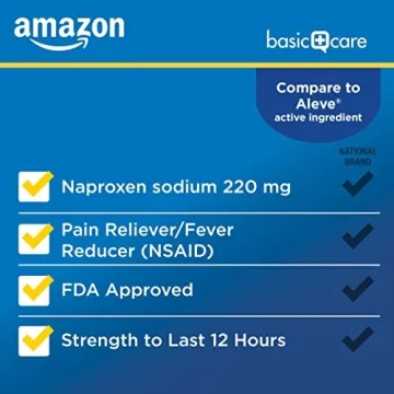 Amazon Basic Care Naproxen Sodium 220 mg Pain Reliever 300 Count