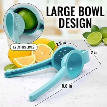 Zulay Premium Metal Lemon Squeezer - Extract Maximum Juice