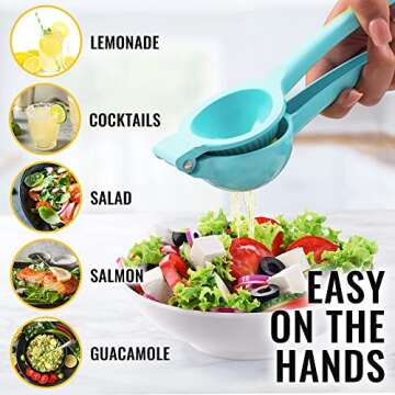 Zulay Premium Metal Lemon Squeezer - Extract Maximum Juice