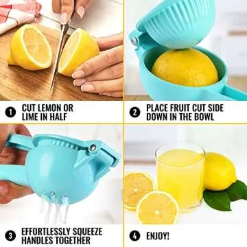 Zulay Premium Metal Lemon Squeezer - Extract Maximum Juice