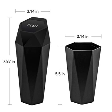 OUDEW Diamond Leakproof Car Trash Can Stylish Compact