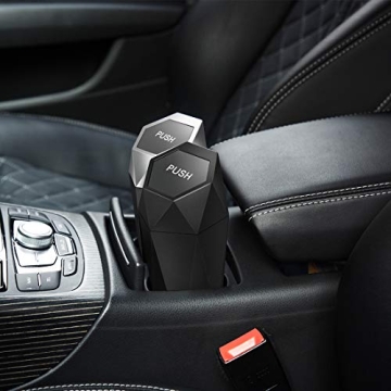 OUDEW Diamond Leakproof Car Trash Can Stylish Compact