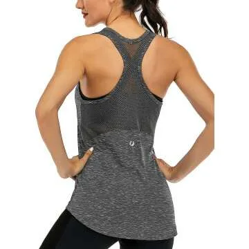 Stylish Mesh Racerback Yoga Tanks for Women - ICTIVE