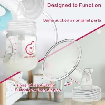 Nenesupply 17mm 2pc Flanges Compatible with Spectra S1 Spectra S2 Synergy Gold Breastpumps Replacement to Spectra Pump Parts and Spectra Flange Replace Spectra S2 Parts and Spectra 17mm