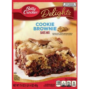 Betty Crocker Delights Cookie Brownie Bar Mix for Delicious Treats