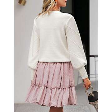 Miessial Women's Cute Fall Pullover Sweater Pompom Top