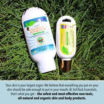 3rd Rock Essentials | Sunblock® SunScreen Lotion SPF 35+ | All Natural Organic Zinc Unscented Sunscreen for Sun Protection | All Natural Personal Care (3.3 oz | Single)