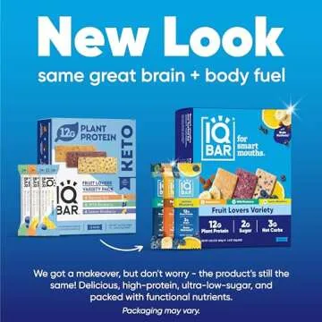 IQBAR Keto Protein Bars - Low Carb & Vegan Energy Snack