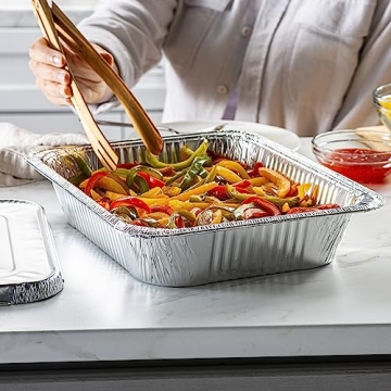 GUSTO Durable 30 Count Aluminum Pans for Easy Cooking