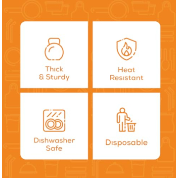 GUSTO Durable 30 Count Aluminum Pans for Easy Cooking