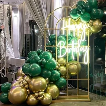 Emerald Green and Gold Balloon Arch Kit for Parties