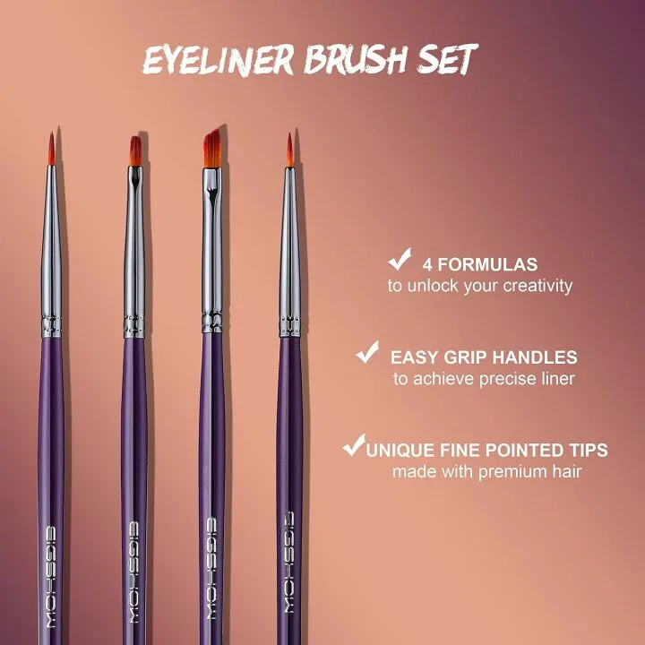 Precision Eyeliner Brush Set in Purple
