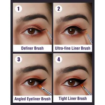 Precision Eyeliner Brush Set in Purple