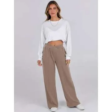 Trendy ANRABESS Women's High Waist Joggers for Fall