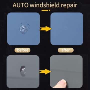 Zupooko Windshield Repair Kit, Cracks Gone Glass Kit Nano Glass Repair Fluid Windshield Chip Repair Kit, Automotive Windscreen Tool Windshield Chip Repair Kit to Repair Scratches, Cracks