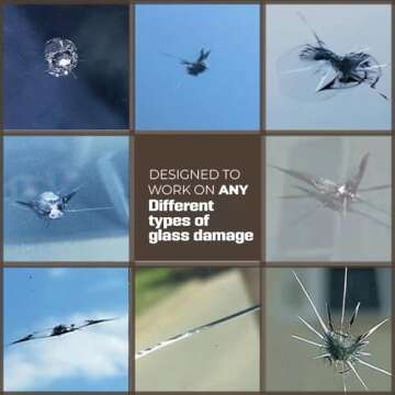 Zupooko Windshield Repair Kit, Cracks Gone Glass Kit Nano Glass Repair Fluid Windshield Chip Repair Kit, Automotive Windscreen Tool Windshield Chip Repair Kit to Repair Scratches, Cracks