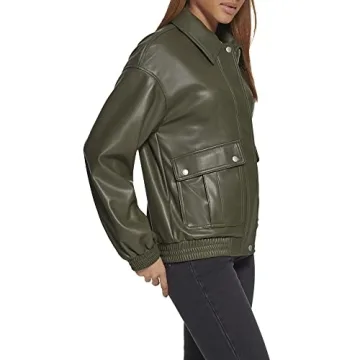 Levi's Women's Faux Leather Bomber Jacket for Trendy Style