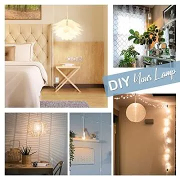 JACKYLED 20Ft Lantern Cord with Switch for Easy Lighting