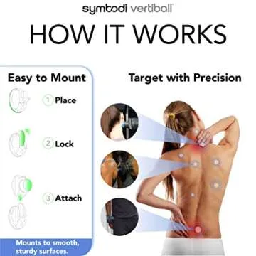 Vertiball Symbodi Recovery Bundle: The Solution for Muscle Relief - Muscle Recovery Massage Ball & Roller Kit, Wall Mountable Suction Cup, and Trigger Point Massager for Pain Relief (Black)