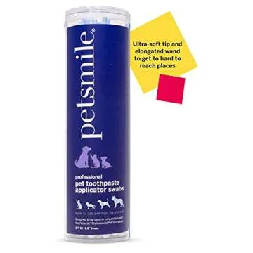 Petsmile Professional Pet Toothpaste Applicator Swabs - Cat & Dog Toothbrush Alternative - Dental Ca...