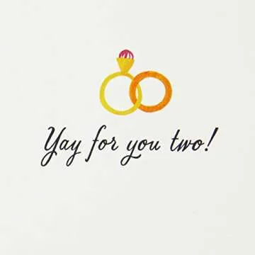 Hallmark Good Mail Wedding, Bridal Shower Card (Rings)