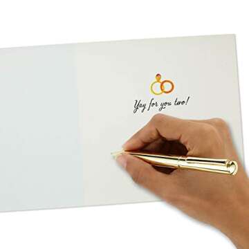 Hallmark Good Mail Wedding Card, Bridal Shower Card, Engagement Card (Rings)