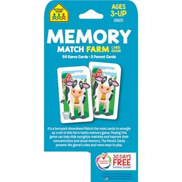 Farm Card Game for Preschool Ages 3+